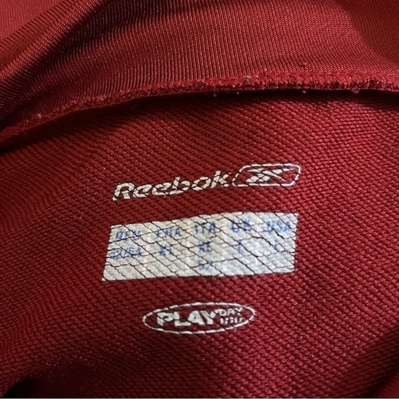 Reebok Mockneck Long Sleeve Cold Weather Shirt Wine Red L - Picture 3 of 5
